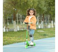 AIYAPLAY Scooter pour enfants, Double frein, Cadre en métal, Béquille, pliable, 3-8 ans, Vert