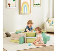 AIYAPLAY Set 15 Blocs de Construction Modulaire Souples pour Enfants avec 200 Balles pour Usage Intérieur, Multicolore