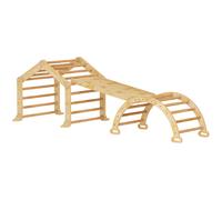 AIYAPLAY Structure d'escalade intérieure 9-en-1, rampe, toboggan, échelle, tableau à écrire, pour tout-petits, bois