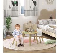 AIYAPLAY Table enfant avec chaise, ensemble de table et 2 chaises pour enfants, table d'activité et chaise avec dossier en forme d'ours pour jouer, étudier, bricolage, 3-6 ans Description:Découvrez le