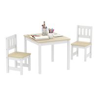 AIYAPLAY Table enfant avec chaise, ensemble table et 2 chaises enfant en bois pour dessiner, jouer, étudier, cadeau pour fille g
