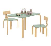 AIYAPLAY Table Enfant avec Chaise, Ensemble Table et 2 chaises Enfant en Bois pour Dessiner, Jouer, étudier, Cadeau pour Fille garçon 3-8 Ans, pour Salle de Jeux, Chambre, Maternelle, Vert