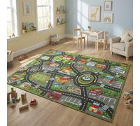 AIYAPLAY Tapis de jeu pour bébé, 200 x 150 cm, tapis de sol antidérapant, motif de route de la ville, favorisant le développement sensoriel, pour ramper et jouer dans la chambre, le salon