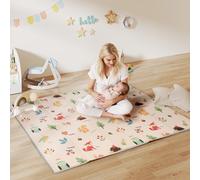 AIYAPLAY Tapis de jeu pour bébé pliable et réversible, tapis de sol en mousse épais, 176,5 x 148 x 1 cm, multicolore