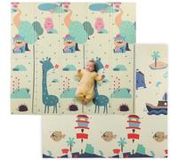 AIYAPLAY Tapis pour enfants 0-6 ans 3.45㎡ Animal-themed avec surface imperméable, XPE Crawling Carpet, 196x176x1.5 cm, Multicolor