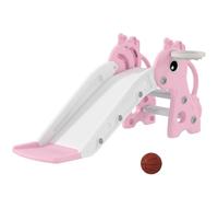 AIYAPLAY Toboggan pour Enfants 3 en 1 1-3 Ans 106 x 51,5 x 52 cm Rose