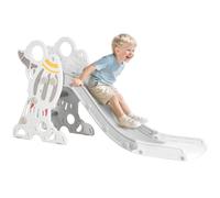 AIYAPLAY Toboggan pour Enfants, Toboggan intérieur pour Enfants, de 18 à 36 Mois, jusqu'à 30 kg, 157L x 46,5l x 80H cm, Gris