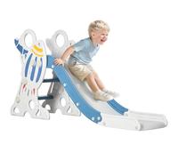 AIYAPLAY Toboggan pour Enfants, Toboggan intérieur pour Enfants, de 18 à 36 Mois, jusqu'à 30 kg, 157L x 46,5l x 80H cm, Bleu