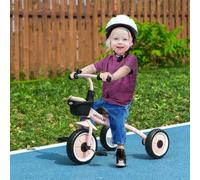 AIYAPLAY Tricycle enfants avec sonnette et panier - selle réglable avec dossier - pour enfant de 2 à 5 ans rose Description:Ce magnifique tricycle fera la joie de votre bambin ! Doté d'une selle siège