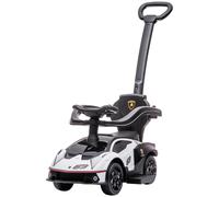 AIYAPLAY trottinette à main pour enfant, roues antidérapantes, design coloré, frein sûr, blanc Aosom France