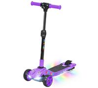 AIYAPLAY Trottinette électrique pour enfants 6+ ans, pliable 3 roues démarrage zéro, vitesse maximale 8 km/h 64x29x83cm violet