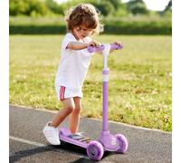AIYAPLAY - Trottinette enfant LED, conduite douce, guidon réglable, violet