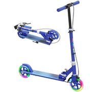 AIYAPLAY Trottinette Enfants 3 à 8 Ans Pliable 2 Roues LED Lumineuses Bleu