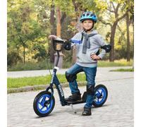 AIYAPLAY Trottinette Enfant patinette Scooter Enfant de 6 à 12 Ans Grandes Roues Ø30 cm Hauteur réglable Frein arrière béquille Bleu