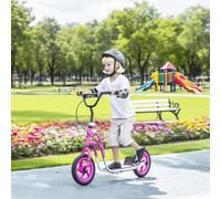 AIYAPLAY Trottinette pour enfants avec guidon réglable, grandes roues, béquille, frein à main, pour enfants de 5 à 12 ans, Rose