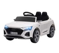 AIYAPLAY Véhicule Électrique pour Enfants, 12V Audi Q8, 3-5 km/h, Télécommande, Phares, Musique, Blanc