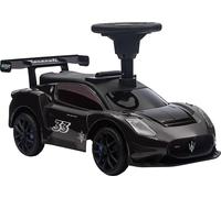 AIYAPLAY Voiture à pédales, Bobby Car avec espace de rangement, klaxon et musique, véhicule à pédales pour enfants de 1,5 à 5 ans Noir 65 x 29 x 37 cm