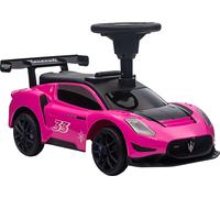 AIYAPLAY Voiture à pédales, Bobby Car avec espace de rangement, klaxon et musique, véhicule à pédales pour enfants de 1,5 à 5 ans Rose 65 x 29 x 37 cm