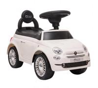 AIYAPLAY Voiture à pédales pour Enfants 12-36 Mois 61x28x38,3 cm Blanc | Poussée manuelle, sous licence Fiat, voiture enfant, musique, klaxon, anti-basculement, rangement sous siège en PP
