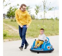 AIYAPLAY Voiture auto-tamponneuse électrique enfant 12V sous licence Angry Bird, voiture tournante 360°, 73 x 73 x 44 cm, bleu