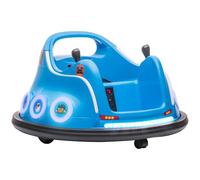 AIYAPLAY Voiture Auto-tamponneuse électrique Enfant 12V sous Licence Angry Bird, Voiture tournante 360° avec joysticks, télécommande 2,4G, Musique, lumières LED USB, pour Enfants de 3-5 Ans, Bleu