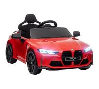 AIYAPLAY Voiture électrique 12V pour Enfants Voiture pour Enfants avec télécommande 2,4G, Suspension, véhicule électrique avec MP3, USB, lumière LED, klaxon, 3-5 km/h, pour Enfants 3-5 Ans, Rouge