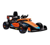 AIYAPLAY Voiture électrique enf. 12V télécommande 2.4GHz 3-5km/h Orange | MP3, klaxon, USB, double moteur, musique, suspension, voiture électrique, âges 3-5.