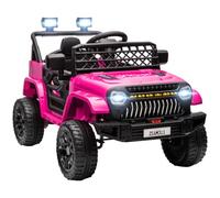 AIYAPLAY Voiture électrique enfant 4x4 – 2 moteurs 12 V, télécommande 2,4 GHz, USB, LED – Noir