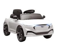 AIYAPLAY Voiture Électrique Enfant Ford Mustang Mach-E 12V Blanc | Véhicule Électrique, Télécommande 2,4G, 2 Moteurs 25W, Démarrage Progressif, Phares LED, Musique, Port USB/Bluetooth