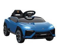 AIYAPLAY Voiture électrique Enfant Lamborghini, 12V avec télécommande 2,4G et 2 Moteurs, Vitesse Max. 4 km/h, véhicule électrique avec phares LED, MP3 et klaxon, Bleu