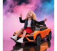 AIYAPLAY Voiture électrique enfant Licence Lamborghini - Télécommande, MP3, 101,5×49×43 cm, orange