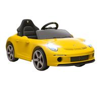AIYAPLAY Voiture électrique Enfant RUF GT 12V télécommande 2.4GHz Jaune | 2 moteurs, démarrage progressif, suspension, lecteur MP3, klaxon, USB, lumières LED, voiture pour enfants, pour âges 3-5