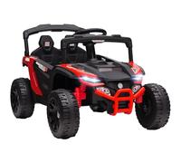 AIYAPLAY Voiture électrique Enfant UTV, Buggy électrique Enfant 12 V à 2 Moteurs avec télécommande, phares LED, Musique et klaxon, 3-8 Ans, Rouge