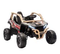AIYAPLAY Voiture électrique Enfant UTV Kawasaki TERYX KRX 1000 12 V Jaune | Buggy Électrique Enfant, 2 Moteurs 25 W, Télécommande 2,4 Ghz, Suspension Arrière, Phares LED, Musique et Klaxon