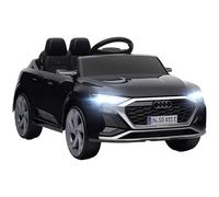 AIYAPLAY Voiture électrique Enfants 12V sous Licence Audi Q8 e-tron Sportback, véhicule électrique, 2 Moteurs, télécommande 2,4G, phares LED, Musique, klaxon, Suspension à Ressort, pour 3-4 Ans, Noir