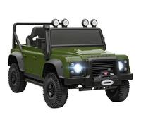 AIYAPLAY Voiture électrique enfants Land Rover Defender 110 SVX, buggy électrique enfant 12V, télécommande 2,4G, 2 moteurs, 3 vitesses, 4 roues à suspension, musique, lumières et klaxon, 3-5 ans, vert