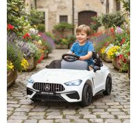 AIYAPLAY Voiture électrique enfants Mercedes AMG CLE 53 12V 2 moteurs télécommande parentale 2,4G 99 x 55 x 43 cm blanc