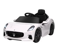 AIYAPLAY Voiture électrique Enfants sous Licence Maserati Gran Turismo Folgore, véhicule électrique 12V avec télécommande 2,4G, phares LED, Musique, klaxon, MP3, Voiture pour Enfants 3 à 5 Ans, Blanc
