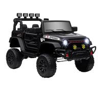 AIYAPLAY Voiture électrique Enfants UTV avec télécommande 2,4G et 2 Moteurs 12 V, Buggy électrique Enfant, 3 Vitesses, Musique, klaxon, lumières LED, démarrage Lent et Roues suspendues, 3-5 Ans, Noir