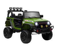 AIYAPLAY Voiture électrique Enfants UTV avec télécommande 2,4G et 2 Moteurs 12 V, Buggy électrique Enfant, 3 Vitesses, Musique, klaxon, lumières LED, démarrage Lent et Roues suspendues, 3-5 Ans, Vert