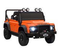 AIYAPLAY Voiture électrique pour enfant, 12 V, 7 Ah, avec télécommande 2,4 GHz, 2 moteurs, démarrage en douceur, arrêt doux, 4 amortisseurs, klaxon, USB, MP3, lumière LED, double porte, orange