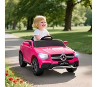 AIYAPLAY Voiture Électrique pour Enfants, 12V Véhicule pour Enfant avec Télécommande, Phares LED, Musique, 3 Vitesses, 3-6 Ans, Rose