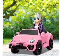AIYAPLAY voiture électrique pour enfants 12v voiture pour enfants avec klaxon musical télécommandé 2.4G Rose