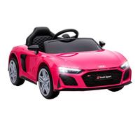 AIYAPLAY Voiture électrique pour Enfants 3+ Ans 12V Audi R8 Spyder Rose | 3-5 km/h, Voiture électrique enfant, 2 mot., Portes ouv., Télécommande, Suspension, Musique, USB, Ceinture sécur., Klaxon.