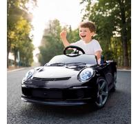 AIYAPLAY Voiture Électrique pour Enfants à Monter, Télécommandée, Musique, Klaxon, USB, Ceinture de sécurité, pour 3-5 Ans, Noir