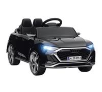 Aiyaplay Voiture Électrique pour Enfants Audi Q8 Etron Sportback avec Licence Télécommande Phares Klaxon et Musique Gris noir