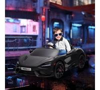 AIYAPLAY Voiture Électrique pour Enfants avec Portes Papillon, Télécommande, Démarrage en Douceur et Lumières LED, Noir