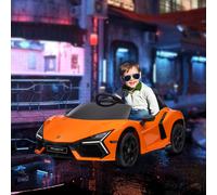AIYAPLAY Voiture électrique pour enfants de 3-5 ans, conduite douce, télécommandée, avec klaxon, plastique et métal, Orange