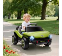 AIYAPLAY Voiture Électrique pour Enfants de +3 Ans Volkswagen E-Buggy 12V avec Télécommande 2,4 G Roues avec Suspension Vert