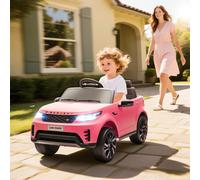 AIYAPLAY Voiture Électrique pour Enfants Licencé Land Rover avec Phares LED, Klaxon et Télécommande, 105x68,5x58 cm, Rose